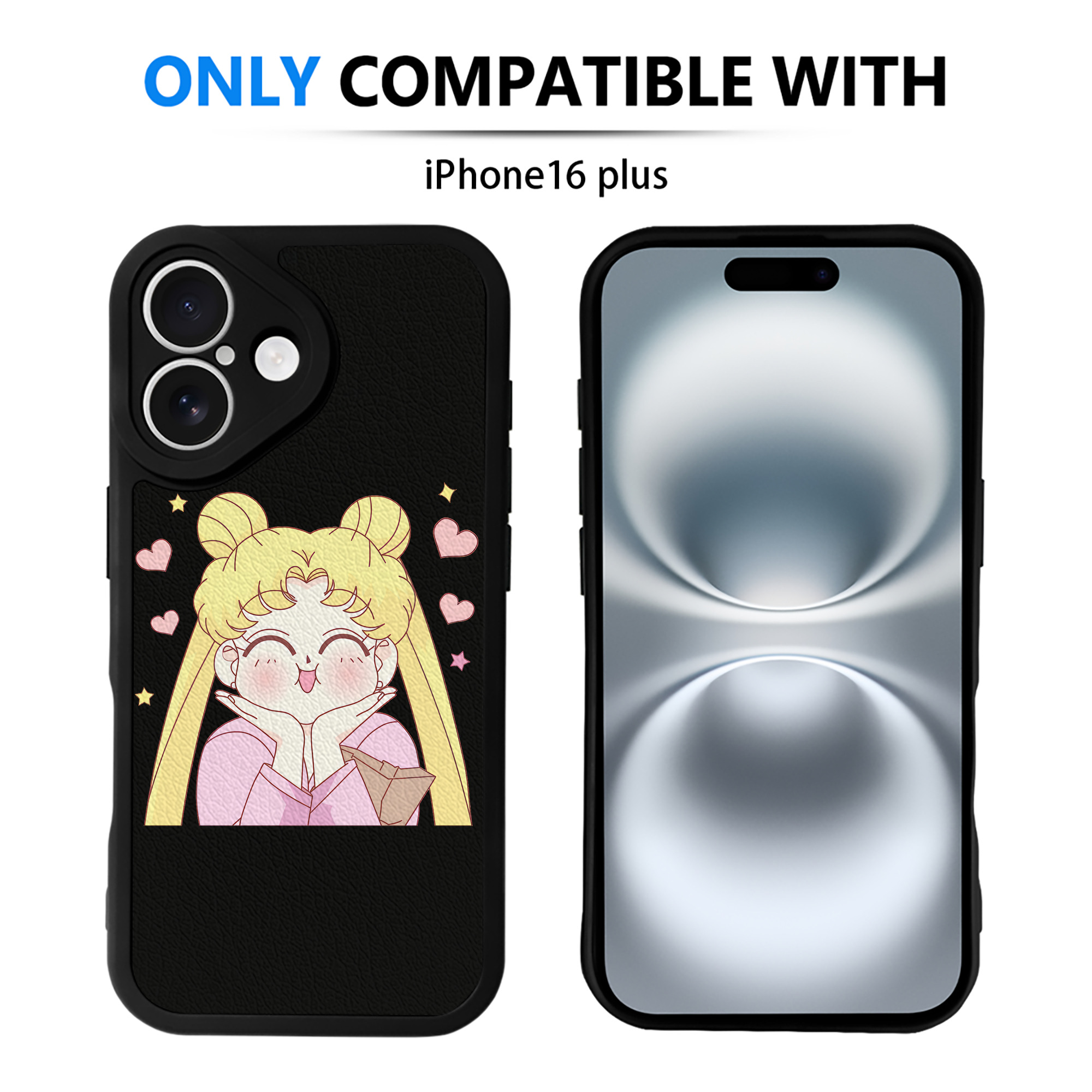 （画像用） 美少女戦士セーラームーン 愛野 美奈子 あいの みなこ Sailor Moon Aino Minako 【iPhone 16シリーズ対応】シリコンスマホケース（レザー調） 材質：シリコン